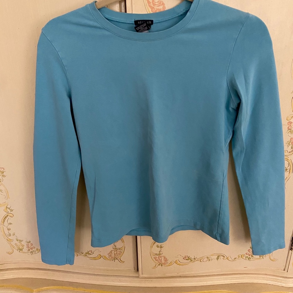 GAP Stretch Teal Long Sleeve Shirt